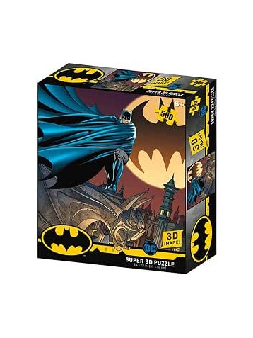 DC Comic BM32518 Batman - Signal 3D Effect Jigsaw Puzzle, Multicolour