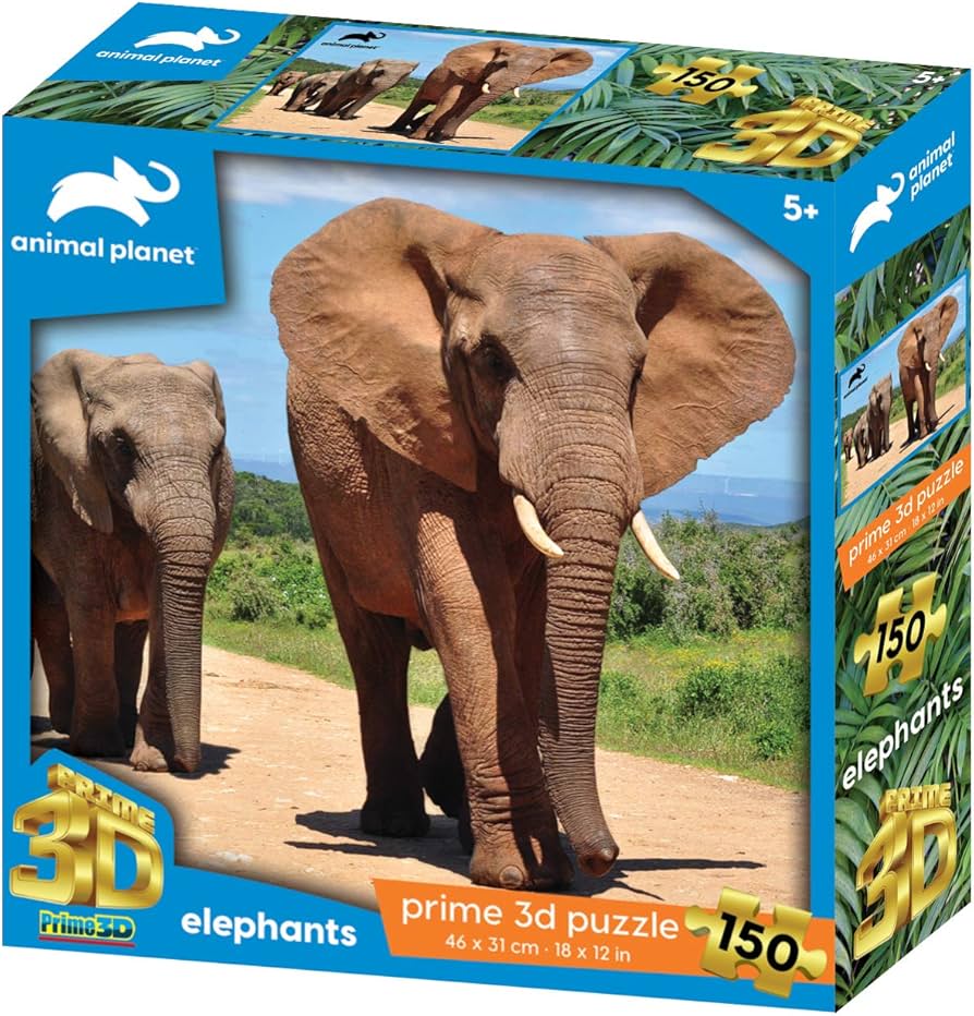Animal Planet - Elephants 3D Effect 150 piece puzzle