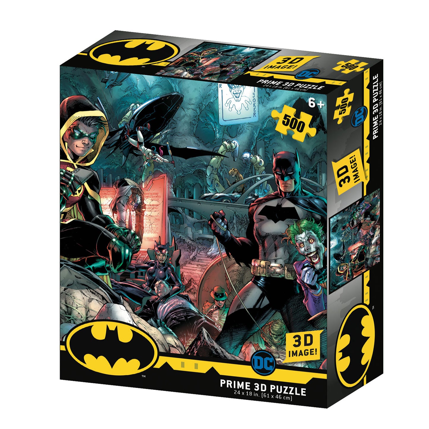 New Prime 3D Image-DC Batman Robin and Villains 500 Pièces Puzzle 61 x 64cm